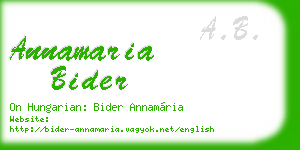annamaria bider business card